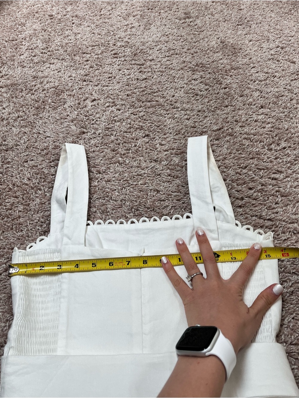 Amanda Uprichard Lena Belted Dress Romper - Ivory - Picture 10 of 12